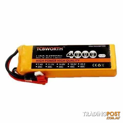 TCBWORTH 3S 11.1V 4000mAh 40C Lipo Battery - DRX-31419885486116