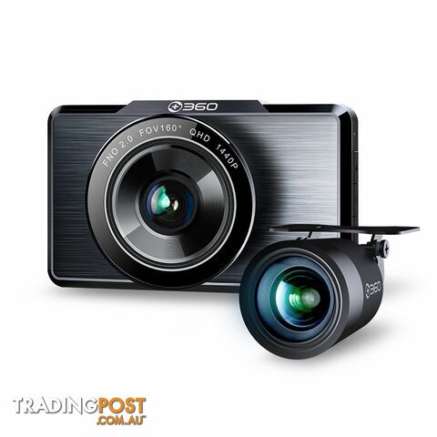 360 Dash Cam G500H, Dual HD Video Cam Recorder, GPS, Night Vision+G-Sensor - 360 - 06939662102965 - EBG-32433319149642