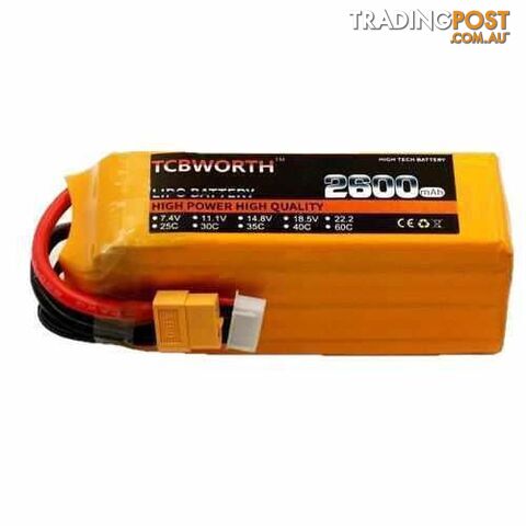 TCBWORTH 5S 18.5V 2600mAh 30C Lipo Battery - DRX-31419769946148