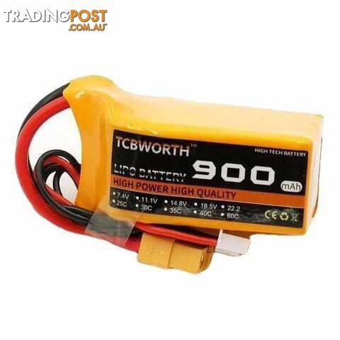 TCBWORTH 3S 11.1V 900mAh 25C 40C Lipo Battery - DRX-31419802910756
