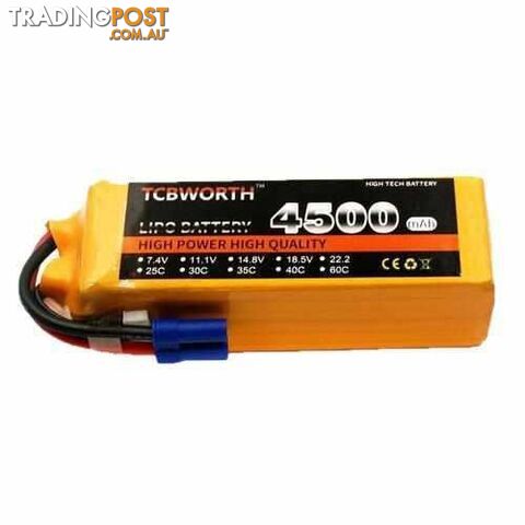 TCBWORTH 4S 14.8V 4500mAh 60C Lipo Battery - DRX-31419786068004
