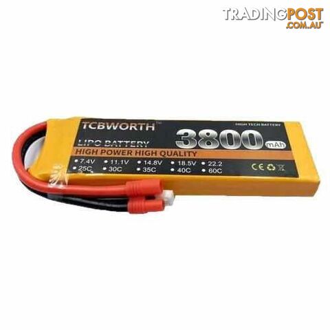 TCBWORTH 2S 7.4V 3800mAh 25C Lipo Battery - DRX-31419784429604