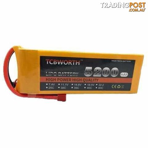 TCBWORTH 2S 7.4V 5200mAh 40C Lipo Battery - DRX-31419809529892