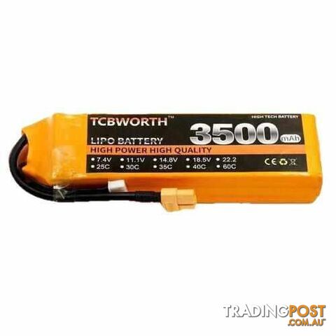 TCBWORTH 3S 11.1V 3500mAh 25C 35C Lipo Battery - DRX-31419865595940