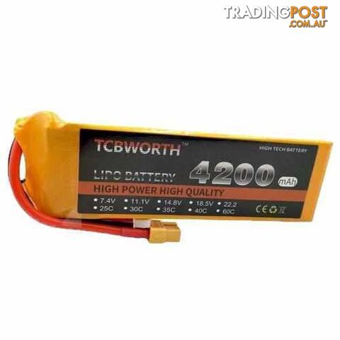 TCBWORTH 2S 7.4V 4200mAh 25C Lipo Battery - DRX-31419792195620