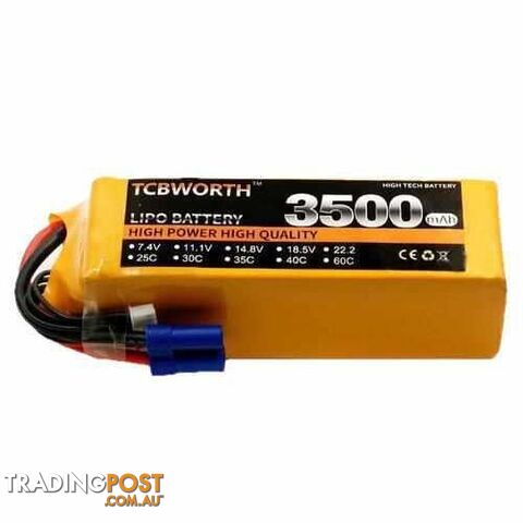 TCBWORTH 6S 22.2V 3500mAh 30C Lipo Battery - DRX-31419786330148