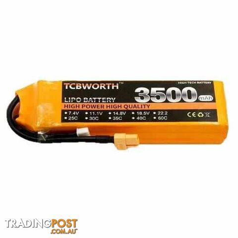 TCBWORTH 3S 11.1V 3500mAh 40C Lipo Battery - DRX-31419868807204
