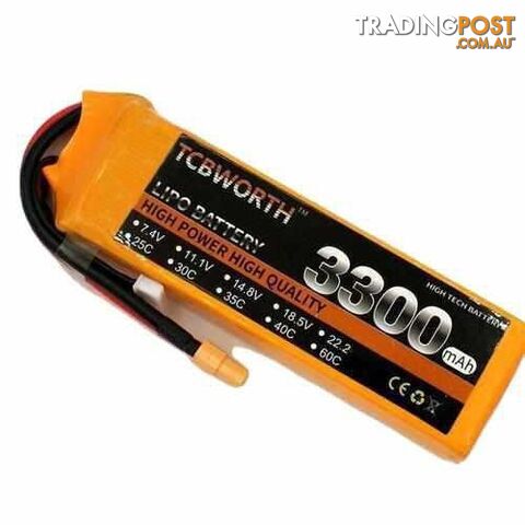 TCBWORTH 4S 14.8V 3300mAh 25C Lipo Battery - DRX-31419871985700