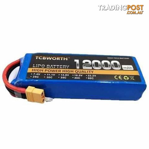 TCBWORTH 3S 11.1V 12000mAh 25C Lipo Battery - DRX-31419890106404