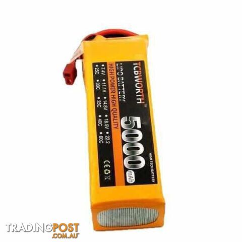 TCBWORTH 2S 7.4V 5000mAh 25C 35C 60C Lipo Battery - DRX-31419818737700