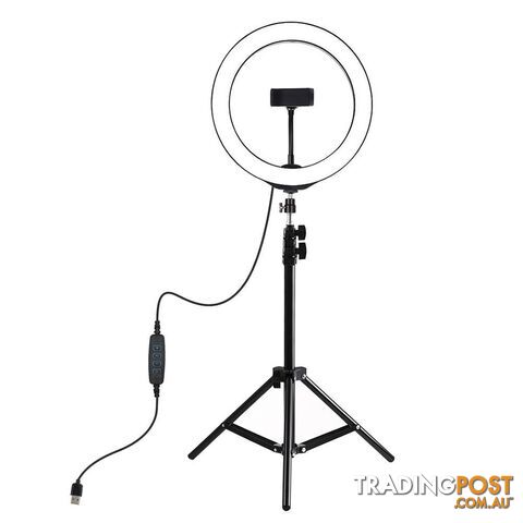 10'' LED Ring Light Studio Photo Video Dimmable Lamp Tripod Stand Selfie Camera - SNU-XLWH3313002B