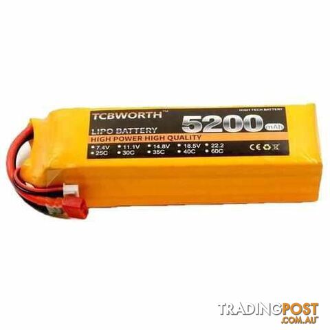 TCBWORTH 4S 14.8V 5200mAh 25C 35C Lipo Battery - DRX-31419882635300
