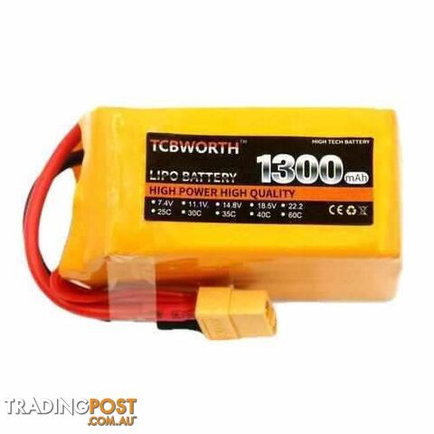 TCBWORTH 5S 18.5V 1300mAh 30C Lipo Battery - DRX-31419794063396