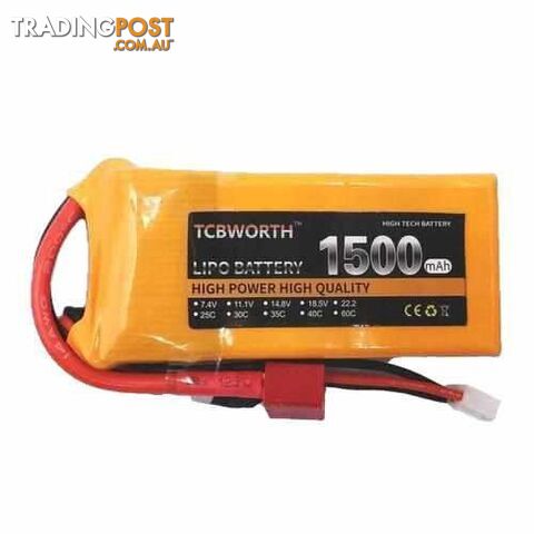 TCBWORTH 7.4V 2S LiPo Battery 1500mAh 30C/40C - DRX-31419801108516