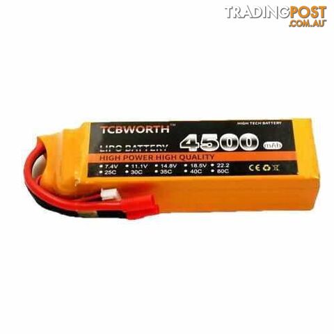 TCBWORTH 4S 14.8V 4500mAh 40C Lipo Battery - DRX-31419916648484