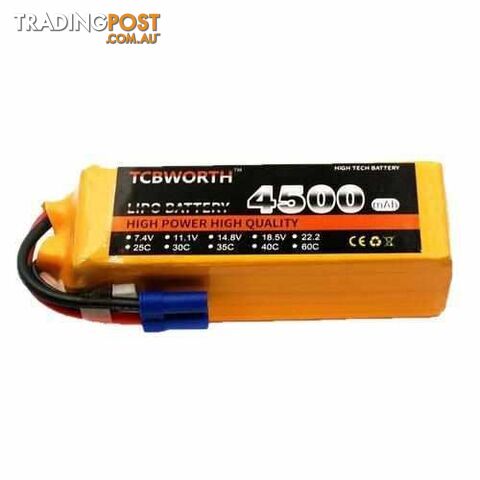 TCBWORTH 4S 14.8V 4500mAh 60C Lipo Battery - DRX-31419784921124