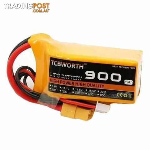 TCBWORTH 3S 11.1V 900mAh 25C 40C Lipo Battery - DRX-31419803369508