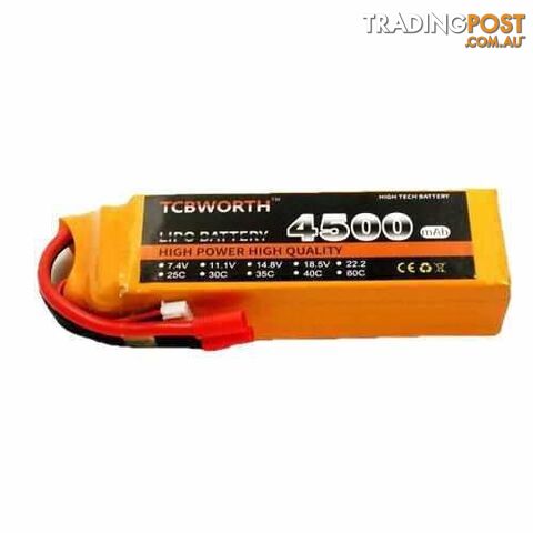 TCBWORTH 4S 14.8V 4500mAh 40C Lipo Battery - DRX-31419916484644