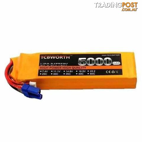 TCBWORTH 3S 11.1V 5000mAh 25C 35C 60C Lipo Battery - DRX-31419894038564