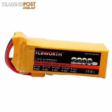 TCBWORTH 6S 22.2V 2200mAh 25C 35C Lipo Battery - DRX-31419896004644