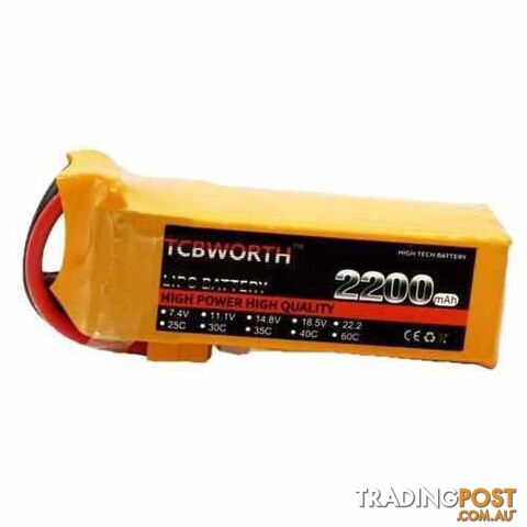 TCBWORTH 6S 22.2V 2200mAh 25C 35C Lipo Battery - DRX-31419896004644