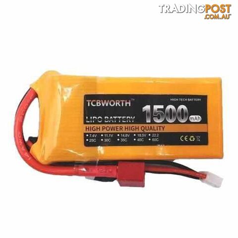 TCBWORTH 7.4V 2S LiPo Battery 1500mAh 30C/40C - DRX-31419801206820