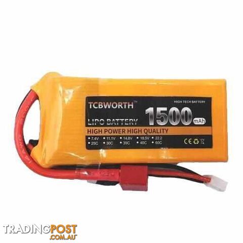 TCBWORTH 7.4V 2S LiPo Battery 1500mAh 30C/40C - DRX-31419801206820