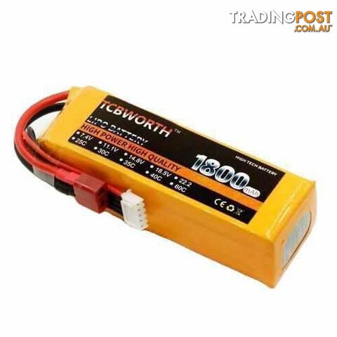 TCBWORTH 4S 14.8V 1800mAh 40C Lipo Battery - DRX-31419890630692