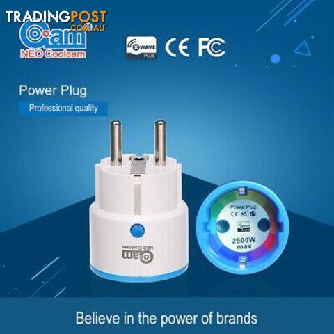 NEO Coolcam Z-wave EU Smart Power Plug Socket Compatible with Z-wave 300 Series - 00798220836218 - ZOE-S1473EU
