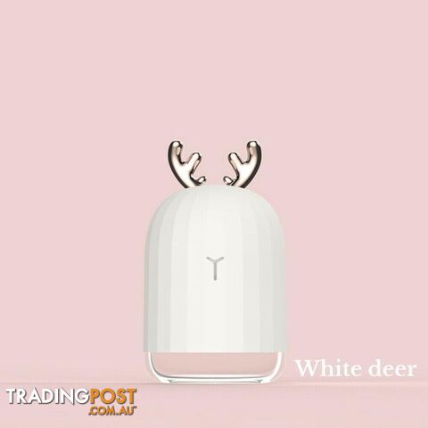 7 LED USB Ultrasonic Air Humidifier Essential Oil Aroma Diffuser Aromatherapy White deer - JSK-FY1207-Humidifier-White-BP