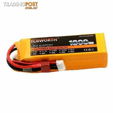TCBWORTH 3S 11.1V 1800mAh 30C Lipo Battery - DRX-31419868151844