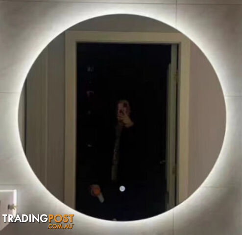 Star Round LED Mirror 90cm Frameless Backlit Dimmable