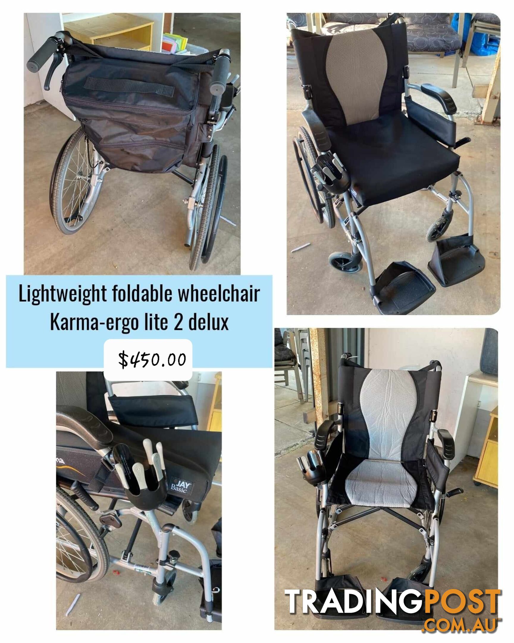 Karma-ergo lite 2 delux foldable wheelchair