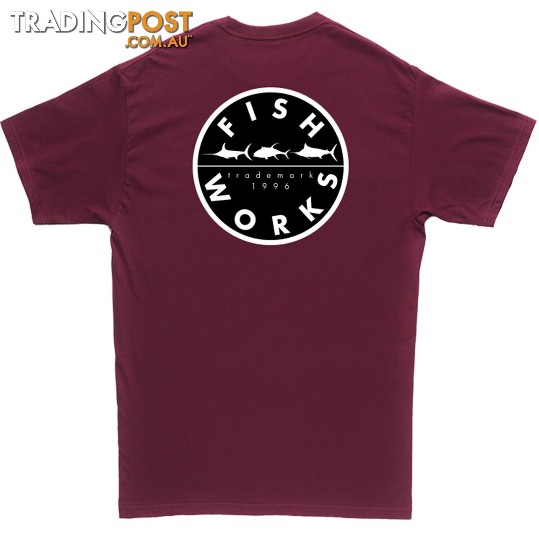 Original Tee - Maroon - Fishworx SSNOTEE-MAROON