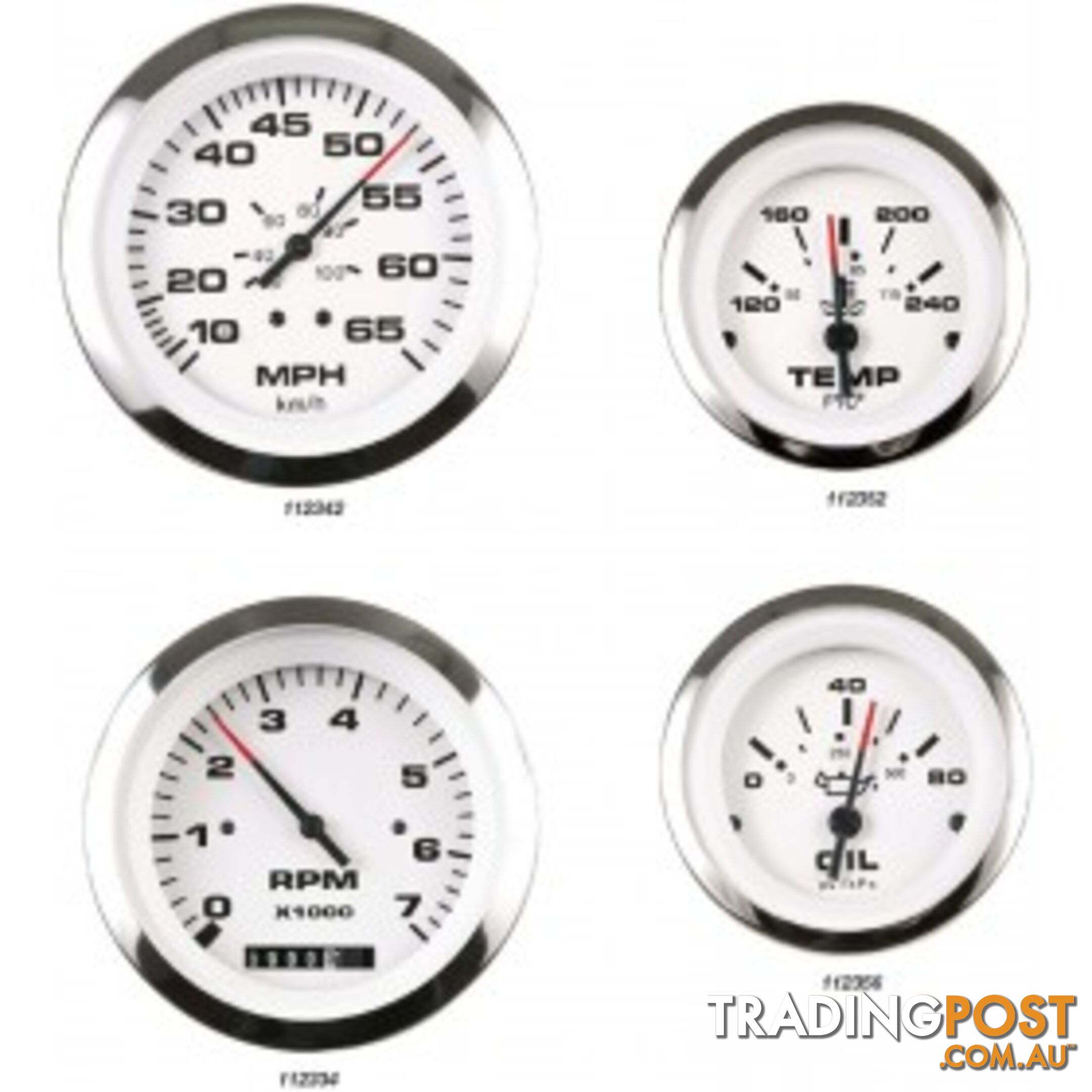 Veethree Instruments Lido Pro Domed Gauges - 112332 - Tacho 7000rpm - 112332