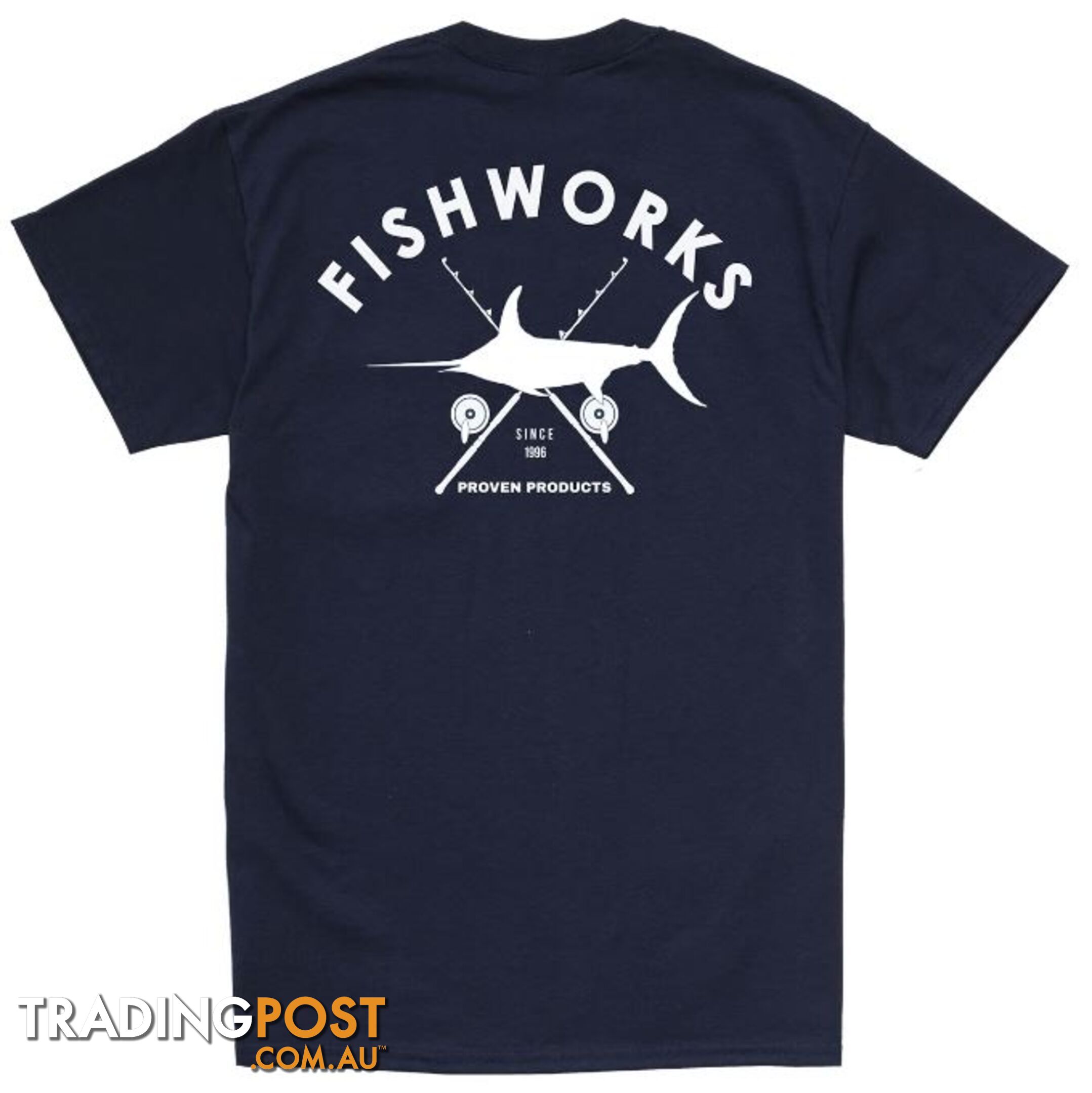 Swords &amp; Rods Pocket Tee - Navy - Medium - SSPOCKETTEE-M-NAVY