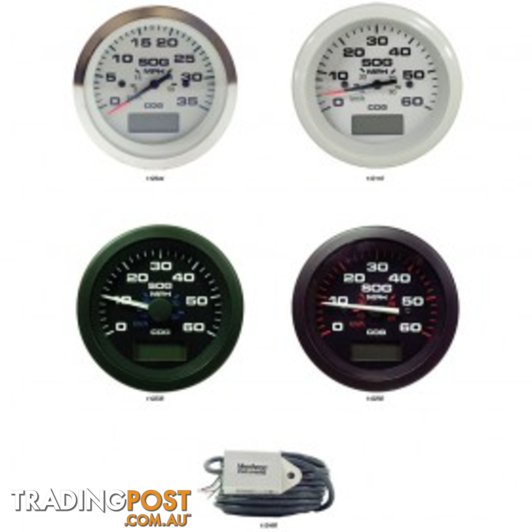 Veethree Instruments GPS Speedometer - 112236 - Premier Pro Black 0-35mph - 112236