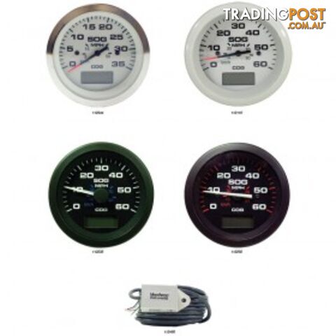 Veethree Instruments GPS Speedometer - 112236 - Premier Pro Black 0-35mph - 112236