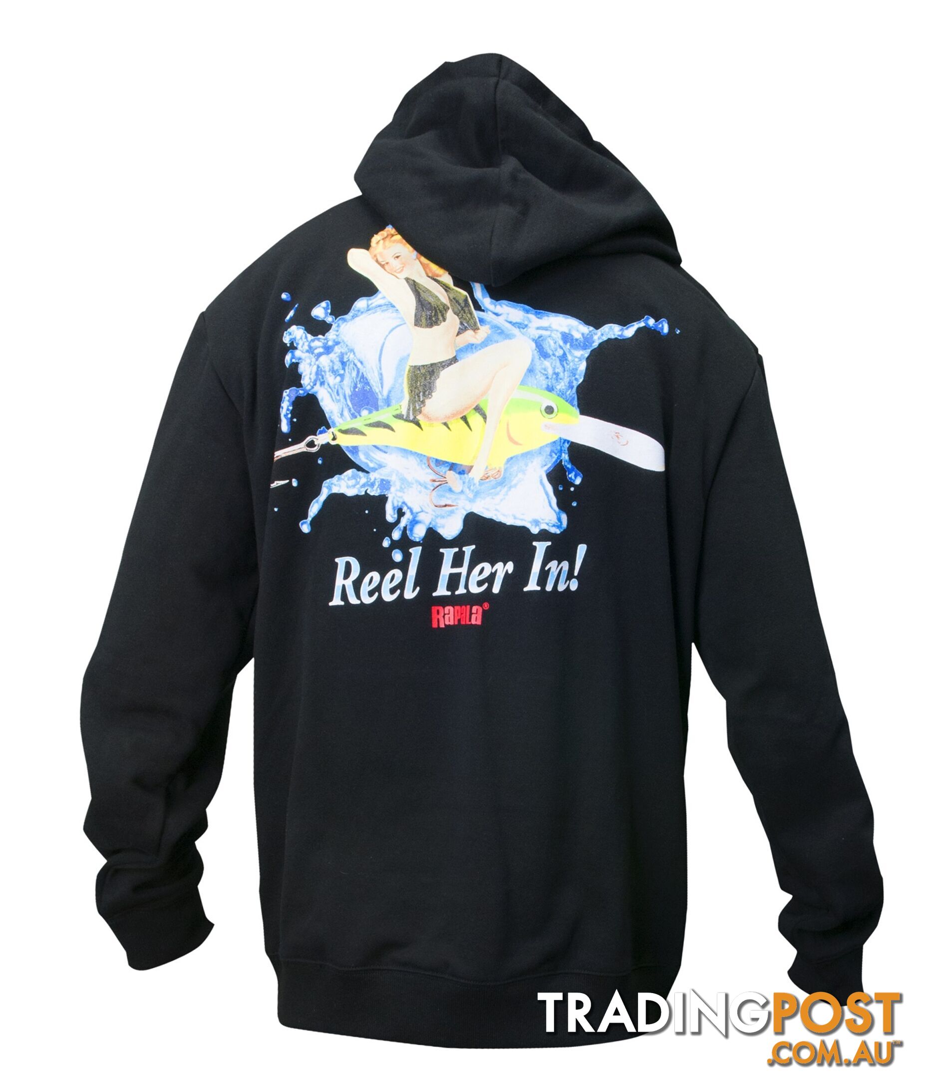 Rapala Jumper Hoodie Reel Her In Black - Extra Large - RJHRH-BLK