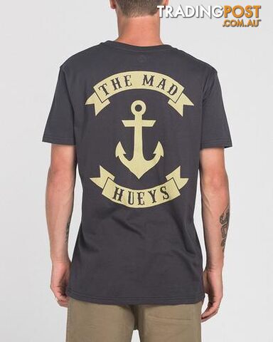 ANCHOR CASTAWAY SS TEE - ALMOST BLACK - Large - H418M01006-L