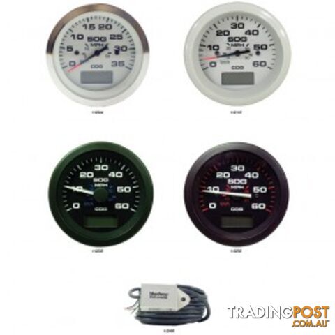 Veethree Instruments GPS Speedometer - 112290 - Amega Black 0-35mph - 112290