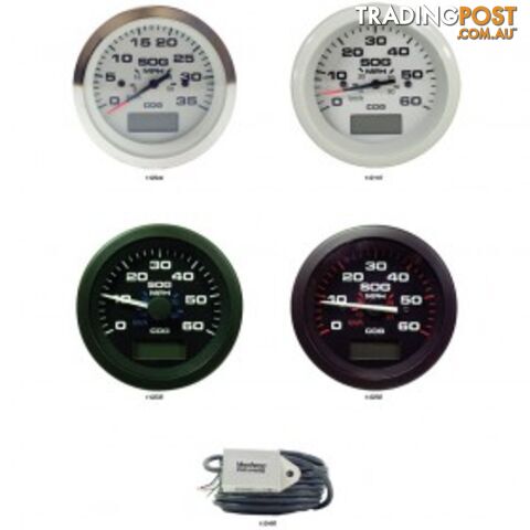 Veethree Instruments GPS Speedometer - 112346 - Lido Pro White 0-60mph - 112346
