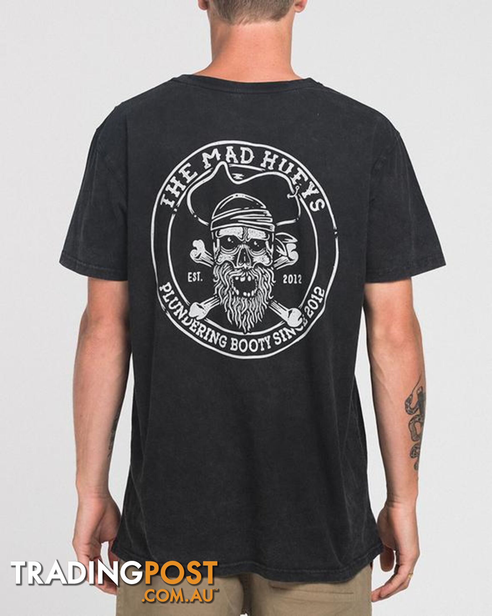 PLUNDERING SS TEE - ACID BLACK - The Mad Hueys H418M01001