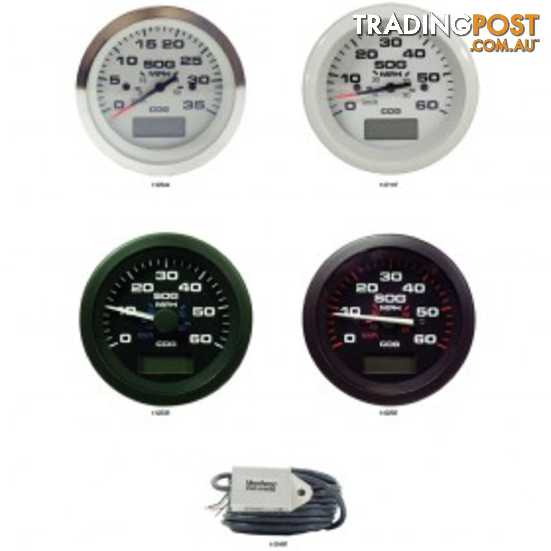 Veethree Instruments GPS Speedometer - 112109 - Arctic White 0-35mph - 112109