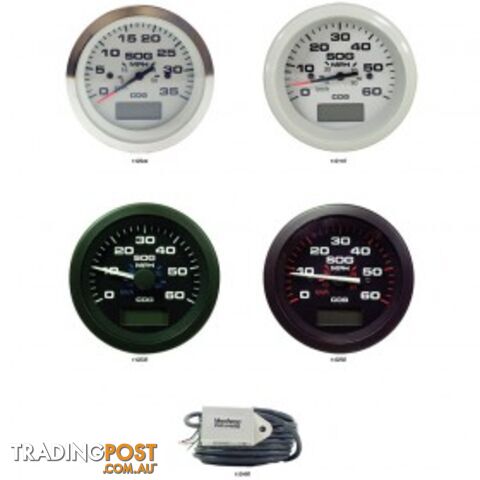 Veethree Instruments GPS Speedometer - 112109 - Arctic White 0-35mph - 112109