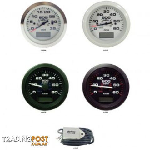 Veethree Instruments GPS Speedometer - 112109 - Arctic White 0-35mph - 112109