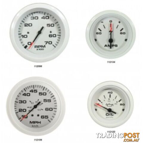 Veethree Instruments Arctic White Gauges - 112106 - Speedo Kit 65mph - 112106