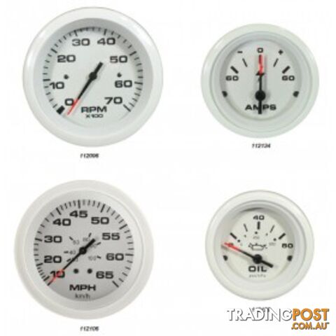 Veethree Instruments Arctic White Gauges - 112142 - Trim Gauge Evinrude - 112142