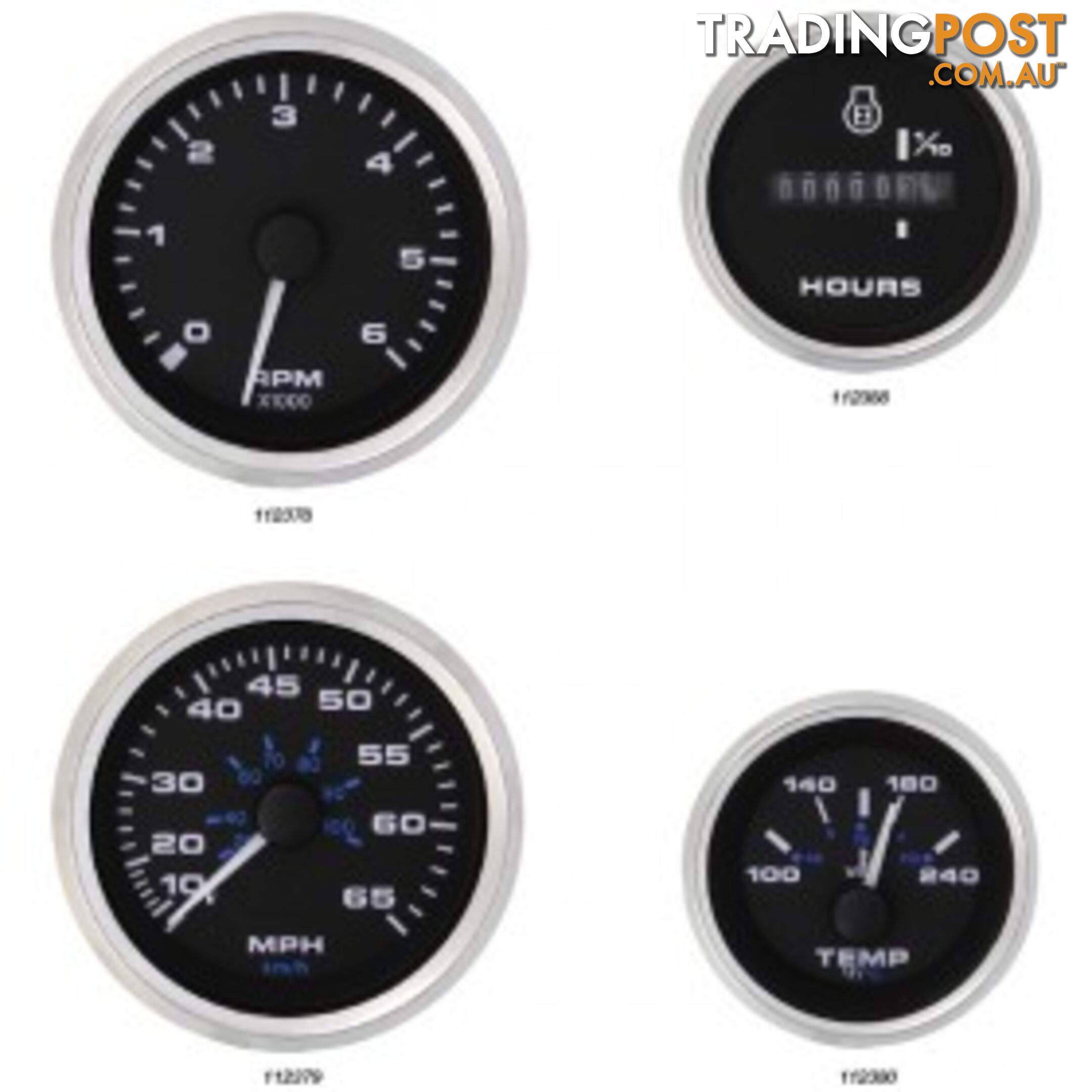 Veethree Instruments Premier Pro Domed Staineless Steel Gauges - 112382 - Oil Pressure Gauge - 112382