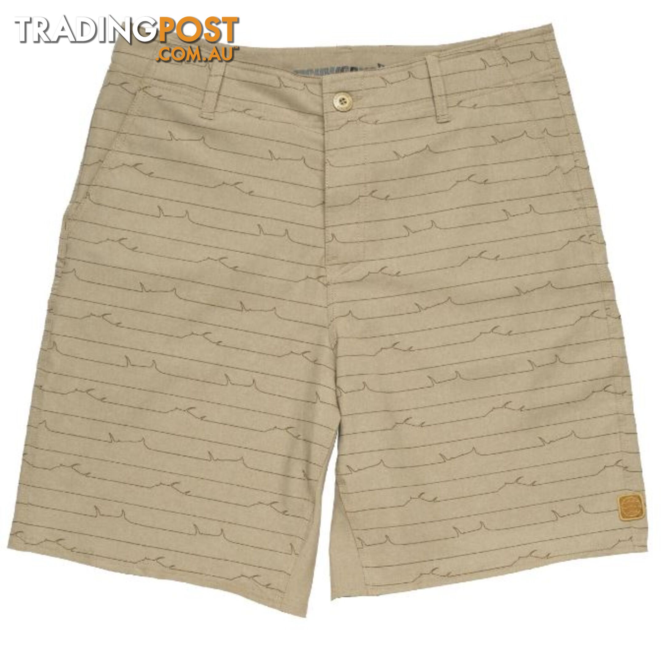 Stretch Clipperton - Khaki Heather Stripe Short - Fishworx CLIPPERTON